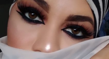 Delineado árabe sencillo para hacer los ojos grandes y almendrados